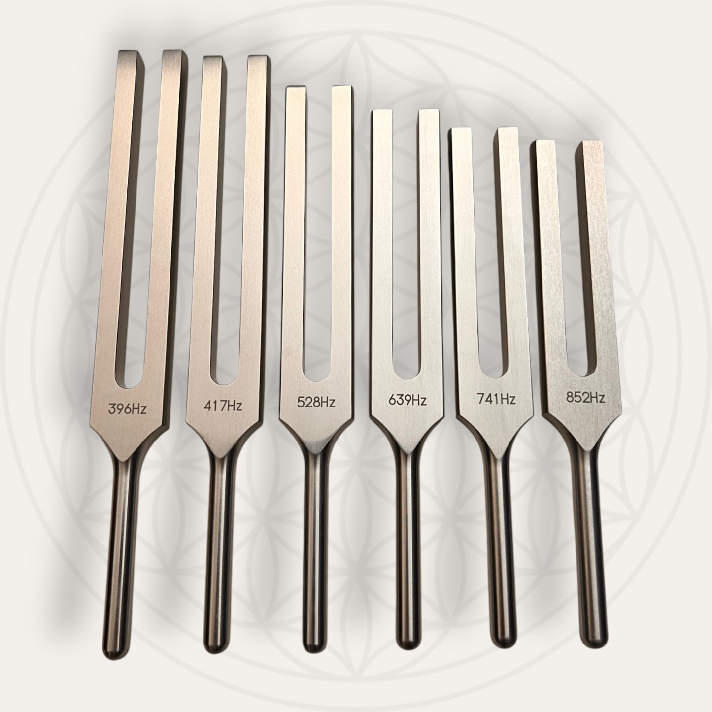 Solfeggio 6 Duralumin Tuning Forks Set NITI-ON