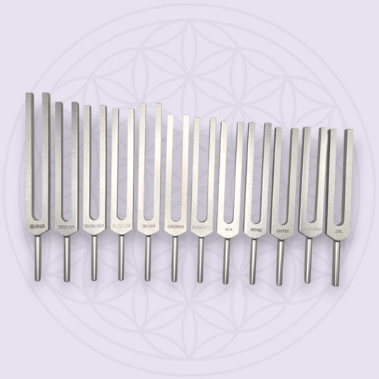 Mineral 12 Tuning Forks Set