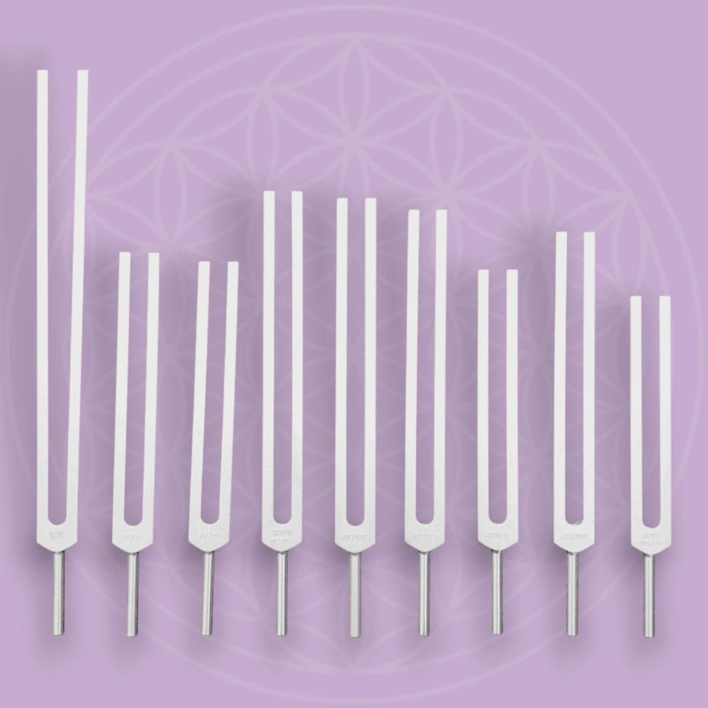 Chakra,  Low OM & Soul 9 Tuning Forks Set